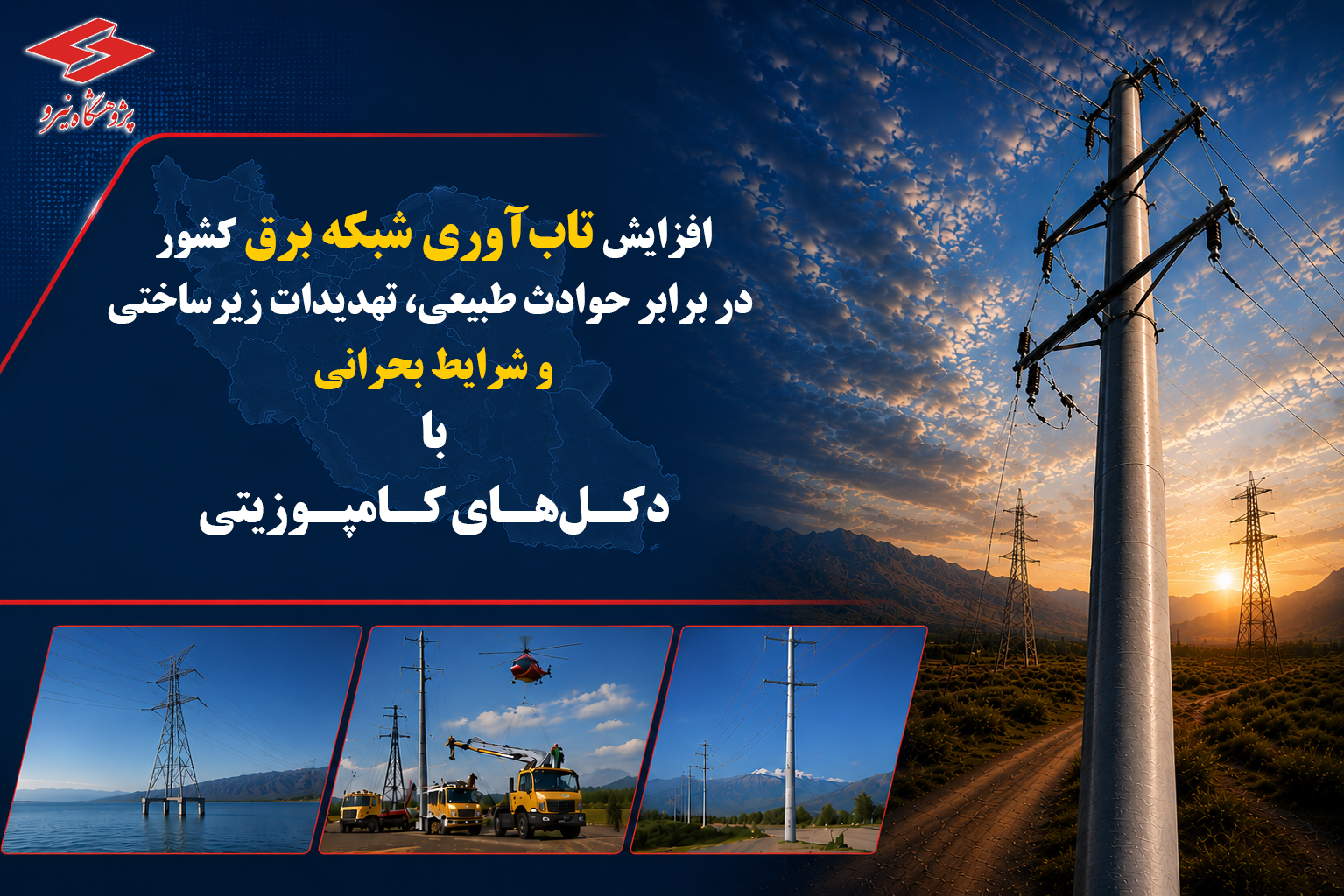 دکل‌های کامپوزیتی؛ راهکاری بومی برای افزایش تاب‌آوری شبکه برق و کاهش وابستگی به فولاد در شرایط بحران